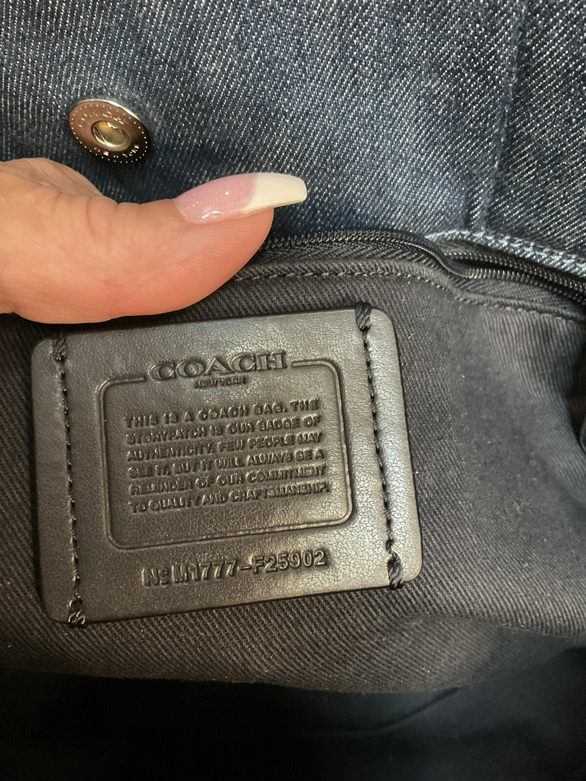 Coach Denim Tote With Horse & Carriage 25902 Gem