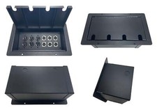 PROCRAFT JUMBO 4-HOLE LID Stage Pocket/Floor Box w/ 3 AC Duplex 6 XLR Female