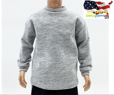 1/6 Gray Long sleeves shirt Tee for phicen 12'' figure hot toys worldbox  USA 