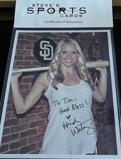 Heidi Watney MLB Sportscaster Signed 8x10 Color Photo w/ COA, Top Loader