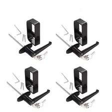 4½" Shed Door Lock L-Handle Lock kit Keyed Alike Keys and Screws, 4-1/2" Stem...