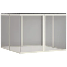 Universal Replacement Mesh Netting Screen Walls for 10' x 13' Gazebo, White