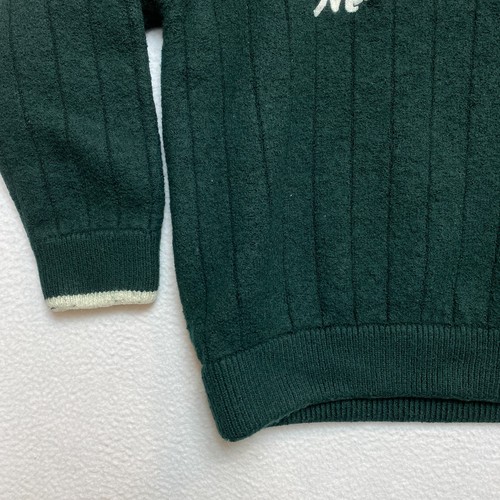 Vintage Valentino Sweater Unisex XL Green Wool Maison V-Neck Pullover - Picture 5 of 13