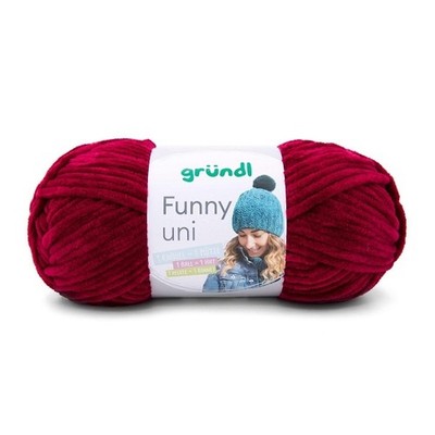 GRÜNDL WOLLE FUNNY UNI 100 g BORDEAUX CHENILLEGARN