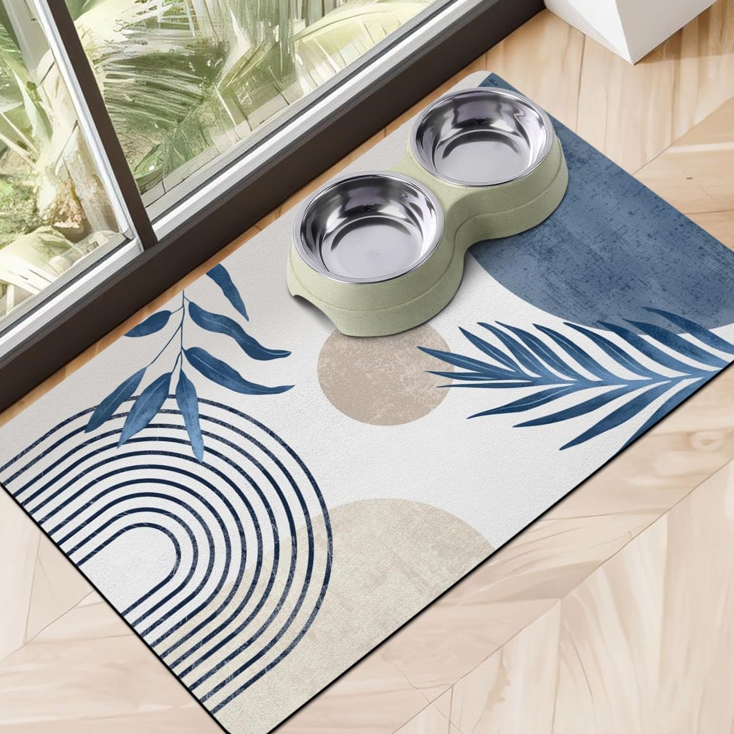 Mats For Floors, Absorbent Dog Bowl Mat For Food And Water Dispenser...