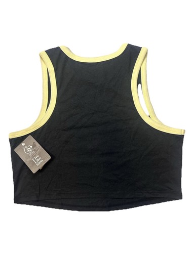 NEW VOLCOM M/8 CROP HAWAII ALOHA GRAPHIC TANK WOMENS BLACK SHIRT - Picture 3 of 9