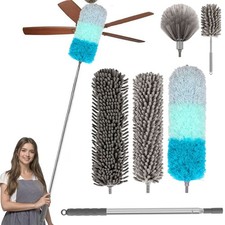 Extendable handle Feather Duster 245cm Long Telescopic Magic Static Brush Choice