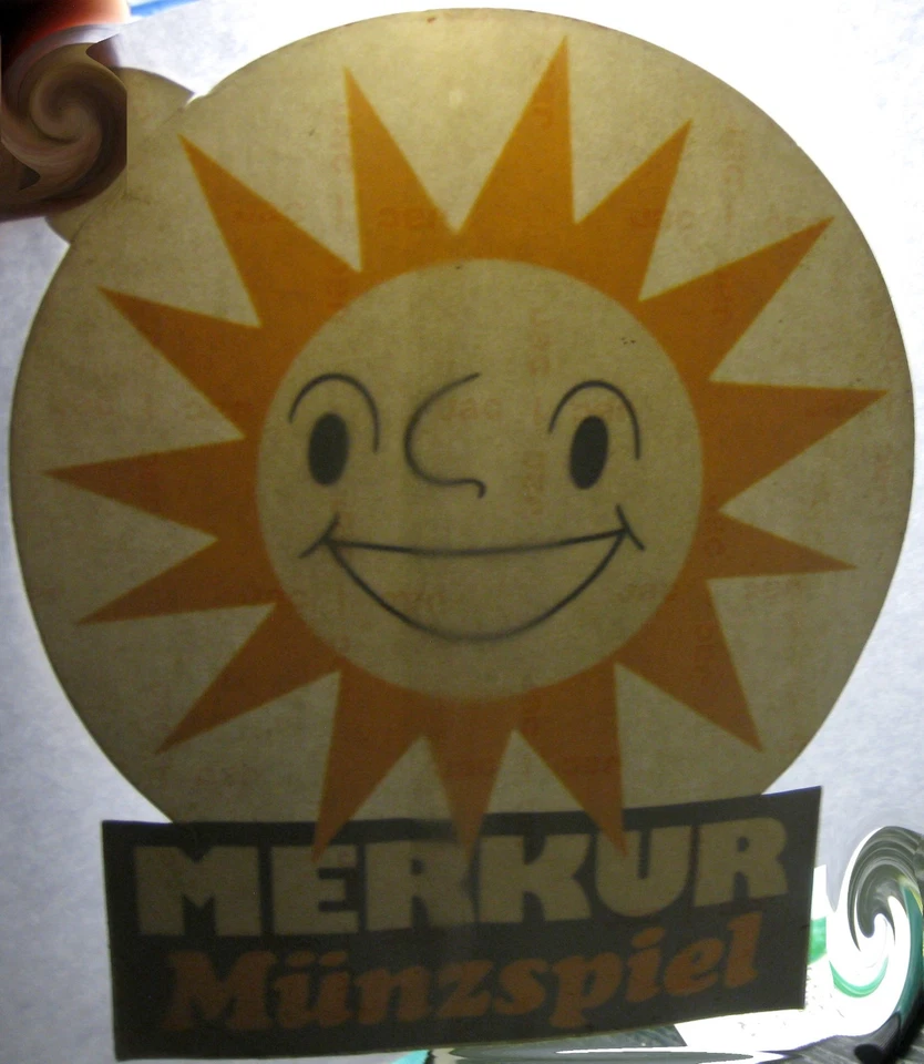 2x Aufkleber MERKUR Münzspiel Casino-Spiele Spielautomaten (Scheibe) 15cm - Bild 2 von 2