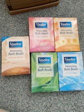 Lot of 5 boxes Vaseline Intensive Care Moisturizing Bath Beads Various scents