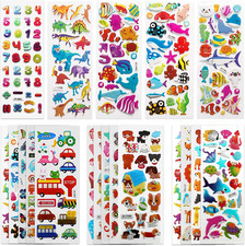 3D Stickers for Kids Toddlers 500 Puffy Stickers Variety Pack for Scrapbookin