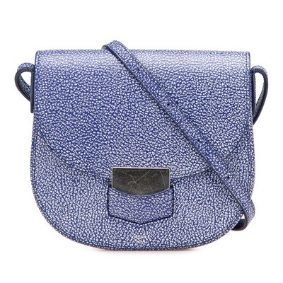 Celine Small Goatskin Trotteur Crossbody Pre-Loved Bag Blue