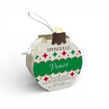 Spongelle Holiday Ornament Body Wash Infused Buffer Sponge WINTER PEAR 1.75 oz