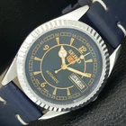 VINTAGE SEIKO 5 AUTOMATIC 6309A REFURBISHED JAPAN MENS BLUE DIAL WATCH a443299-1