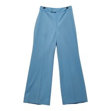 Vtg 70s Sears Disco Hippie Classic Wide Leg Pants Womens 30/30 Blue Perma-Prest