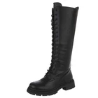 Used look ladies' lace-up shoes with hole lacing Ital design 3864 in black
