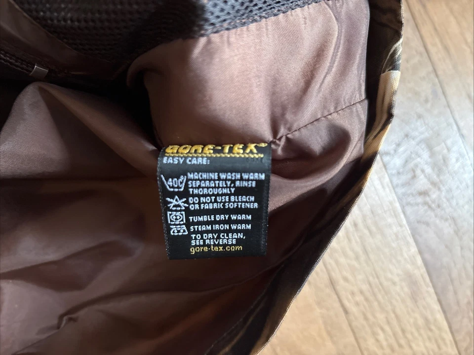 Chaqueta Camuflada Cabelas Gore Tex Advantage Max 4 HD Talla Pequeña Caza Senderismo Con Capucha Foto 4 de 4