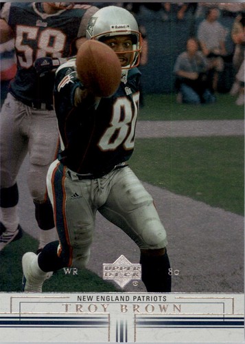 2001 Upper Deck Rookie F/X Troy Brown #205 card