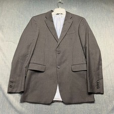 Tommy Hilfiger Men's 2-Pc Suit Size 36R Gray Pinstripe Blazer Pants 100 Wool