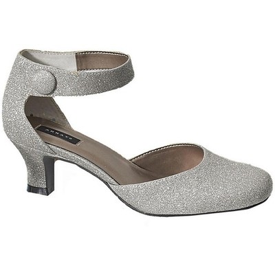 Array Womens Charlie Silver Mary Jane Heels Shoes 11 Wide (C,D,W) BHFO 1191