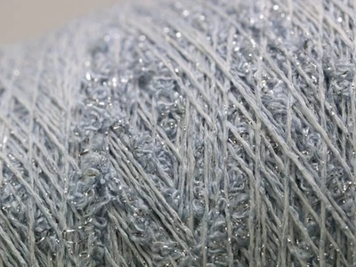 SELBA GARNE C29 (50€/kg) 250g BRILLANT NOPPEN EFFEKTWOLLE DAYSTAR SKYBLUE (6) Zwirn Garn