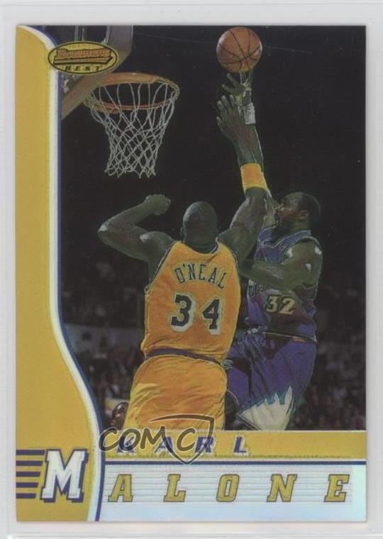 1996-97 Bowman's Best Refractor Karl Malone #55 HOF 03rx