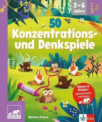 QUID+ 50 Konzentrations- und Denkspiele für Kinder von 3 6 Jahren mit Eltern-...