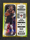 2022-23 Panini Contenders Optic Jalen Brunson Season Ticket Gold Prizm 03/10