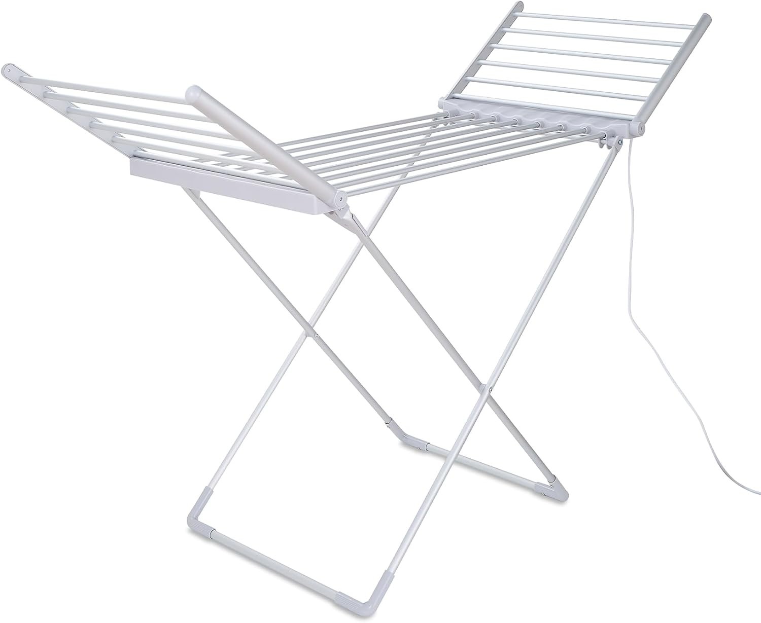 Tower Heated Winged Clothes Airer with Cover in Silver - Image 2