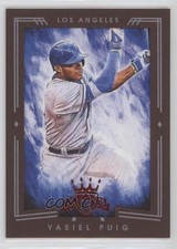 2015 Panini Diamond Kings Red Framed Yasiel Puig #148 4e3