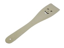 2 - 10 pcs Wooden Spatula with Smile Cut-Out Beech Wood 28cm Cooking Turner