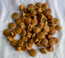 Lot of 75 Wood Mushroom Dresser Furniture Hardware Drawer Knobs Pulls 1.5" New