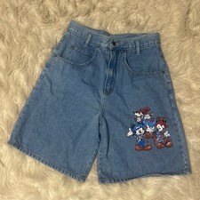 Vtg 90s Mickey Unlimited Jerry Leigh Disney World Jean Mom Shorts Hip Hop Baggy