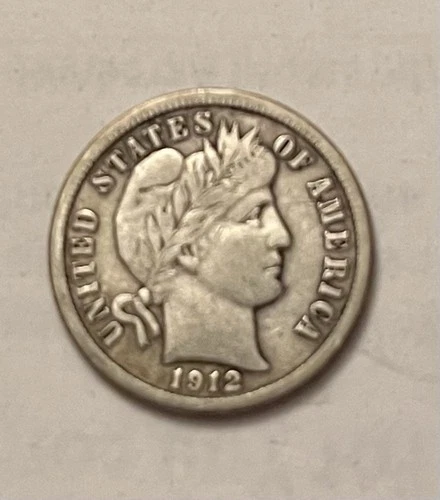 1912 D Barber Dime VF/XF