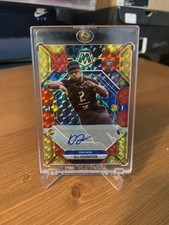 2023 Panini Mosaic DJ Johnson Choice Fusion Red & Yellow Rc Auto #314 Panthers