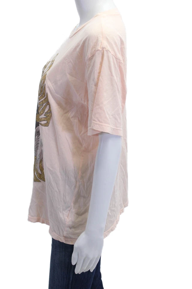 Camiseta Madre Mujer Básica Rosa Años 70 Gráfico Algodón Cuello Redondo Manga Corta Talla M Foto 2 de 4