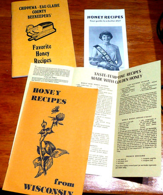 HONEY RECIPES COOKBOOK lot from Chippewa County Wisconsin Beekeepers & more