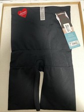 Spanx Assets Black High Waist Shaping Shorts Womens Size M Breathable Shaper NWT