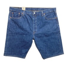 Levi's 501 Denim Shorts Mens W42 Dark Wash Blue Original Fit 36512-0048