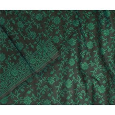 Sanskriti Vintage Long Dupatta Stole Cotton Hijab Black Woven Wrap Scarves