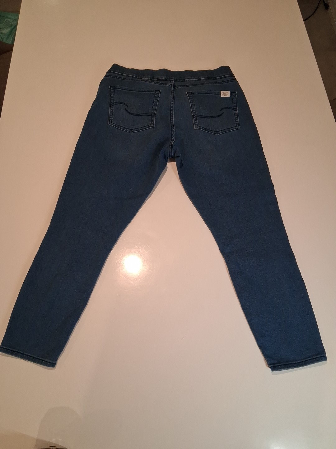 Signature Levi Strauss Pull On Skinny Jeans Women 12 W31 Hemmed 24" Inseam Petit thumbnail 10