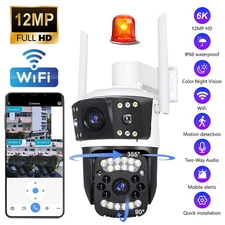 4Pack 4K Wireless Security Camera System Outdoor Dual Lens Wifi Night Vision Cam