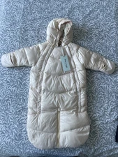 New Mini A Ture Yoko Down Baby Bag In Creme De Peche Footmuff Snowsuit 6-12mth