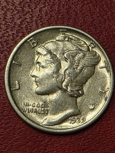 1939 P Mercury SILVER Dime  SCARCE   HI-GRADE  DIME w/ BEAUTIFUL  SHINE N SHINE