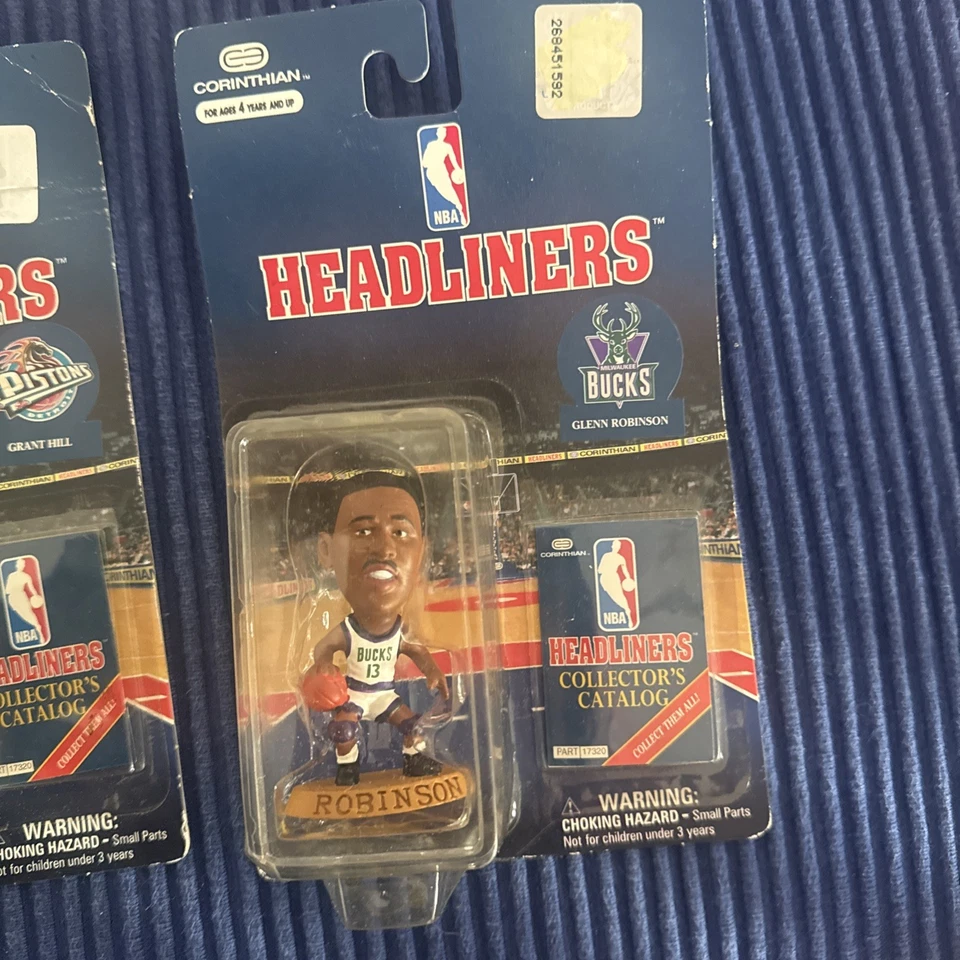 Lote de 8,99 cabezas de cartel de la NBA Grant Hill + Glenn Robinson 1997 sellado de fábrica Foto 2 de 4