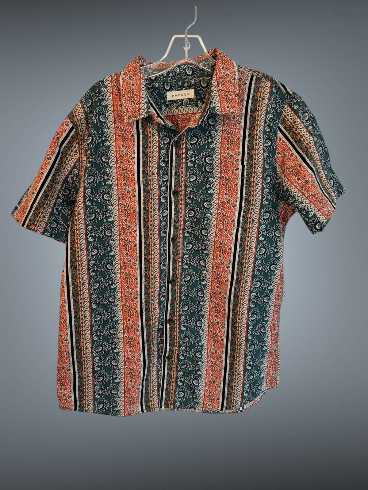 Pacsun PAC SUN Men’s Button Down Patterned Short … - image 1