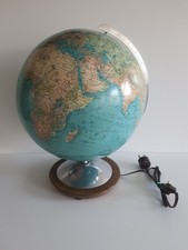 Columbus globo in vetro duo globo terrestre mappamondo luminoso Ø circa 34 cm funzionante!