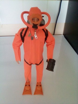 RARE! Action Man FROGMAN Vintage Palitoy 1982 Outfit With 70s