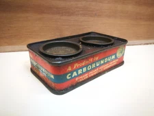 Vintage Carborundum Valve Grinding Compound  Tin with Contents Coarse Fine Paste
