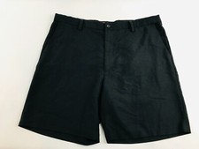 Chaps Shorts Men's Size 38 Black Dress Shorts Flat Front Pockets Pull On