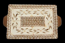 Temp-tations By Tara Presentable Ovenware Old World Brown 15” Rectangular Tray